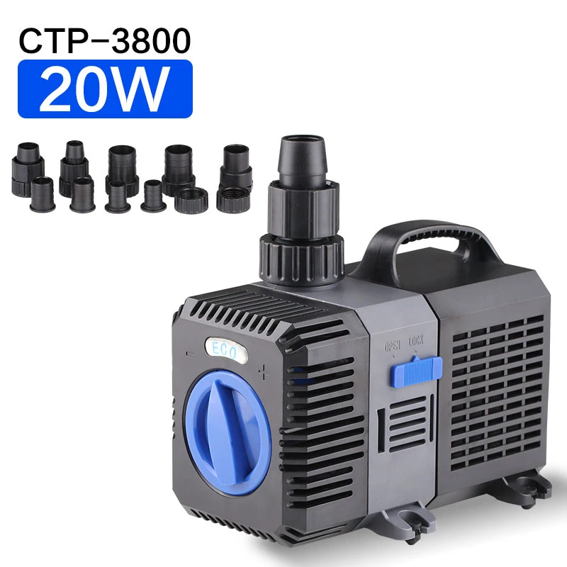 3600L/h Submersible Adjustable Frequency Inline Water Pump for Aquarium