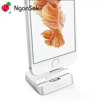 Dock Charger For Apple iPhone 6 6s 7 Plus Docking Station For iPhone SE 5 5C iPod Charger Dock Magnetic Bracelet Charger NganSek