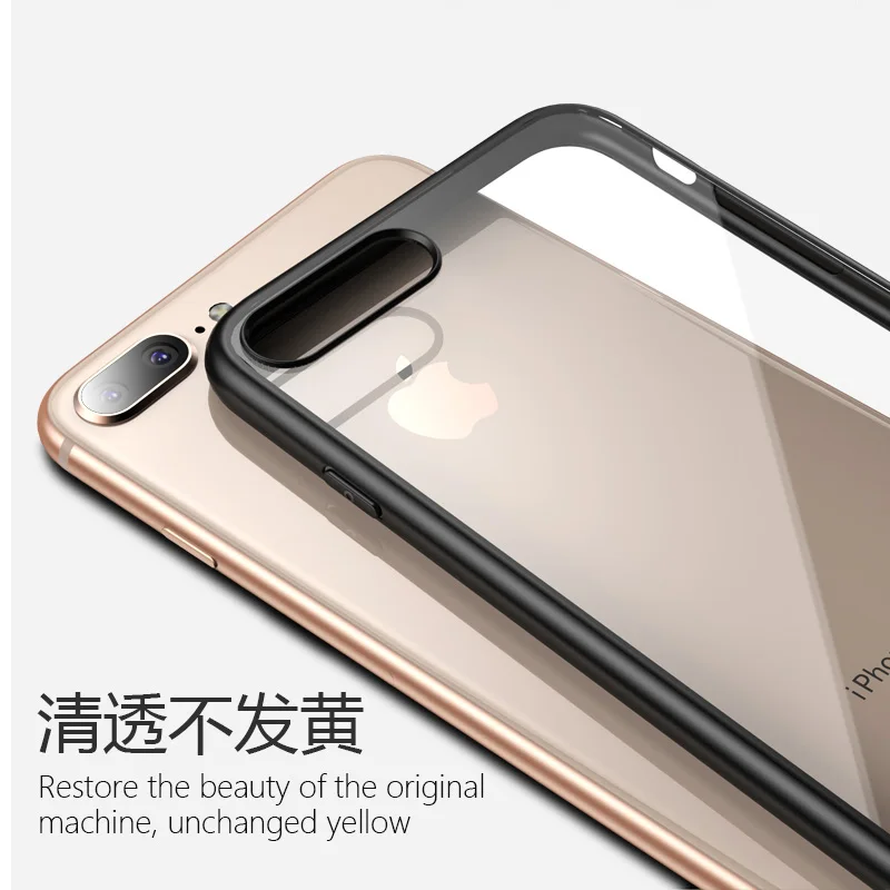 Прозрачный силиконовый чехол для iPhone 7 прозрачный мягкий из ТПУ с защитой от