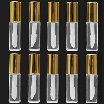 

10Pcs1.2ml Mini Empty Tubes Bottle Transparent PE Gloss Plastic Lip Balm Tube Lipstick Sample Cosmetic Container With Cap