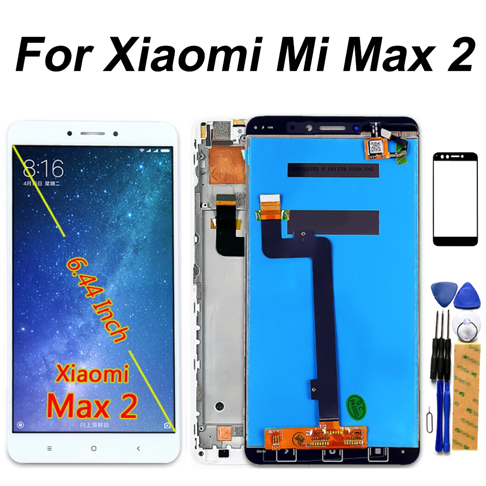 

100% Tested LCD Display Touch Screen For Xiaomi Mi Max 2 Digitizer Assembly Replacement For Mi Max2 LCD 1920*1080 6.44 inch