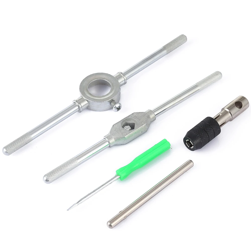 מוצר 40Pcs Adjustable Metric Tap Die Holder Thread Gauge Wrench Tools With Plastic Case T