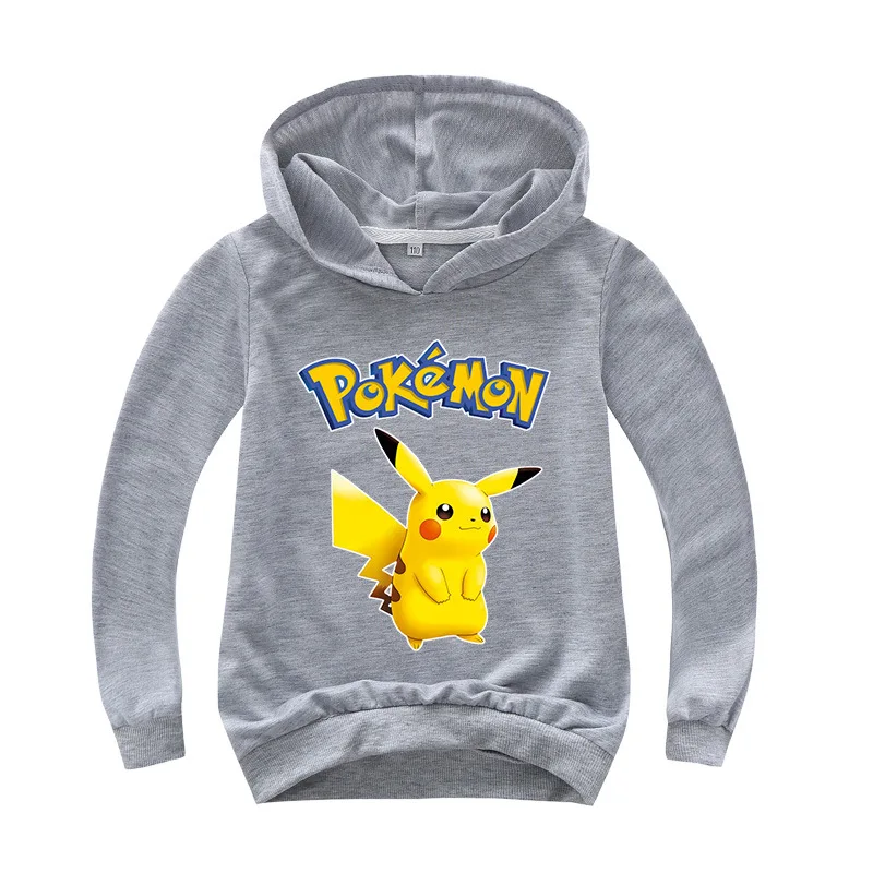  Z&Y 2-16Y New Pikachu Hoodie Boys Girls Hoodies Children's Cartoon Pokemon Go Print Sweatshirts Fas