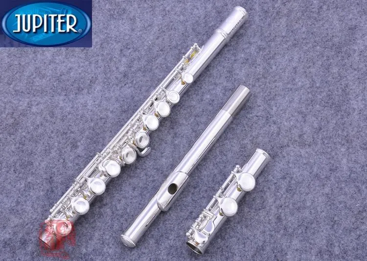 

New JUPITER JFL-511ES 16 Holes Closed C Key Flute Cupronickel Silvering Concert Flute Case Cleaning Cloth Stick GlovesPadded Bag