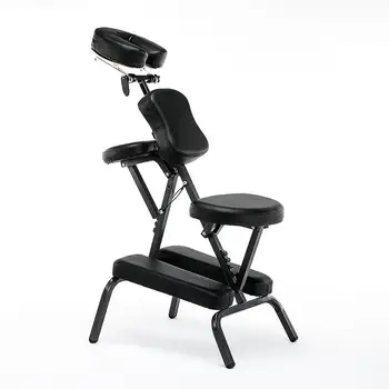 

Folding Height Adjustable Tattoo Scraping Chair Portable Leather Pad Massage Chair with Armrest Quality Beauty Bed with Bag