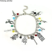 Горячие 221B Шерлок Холмс браслеты Джон Ватсон джонлок браслет и браслеты ключ верхняя одежда хрустальные бусины аксессуары для женщин подарок