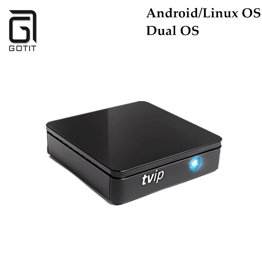 

TVIP 410 412 Amlogic Quad Core 4GB Flash Android/Linux Dual OS Smart TV Box Support H.265 Arabic French Europe IPTV