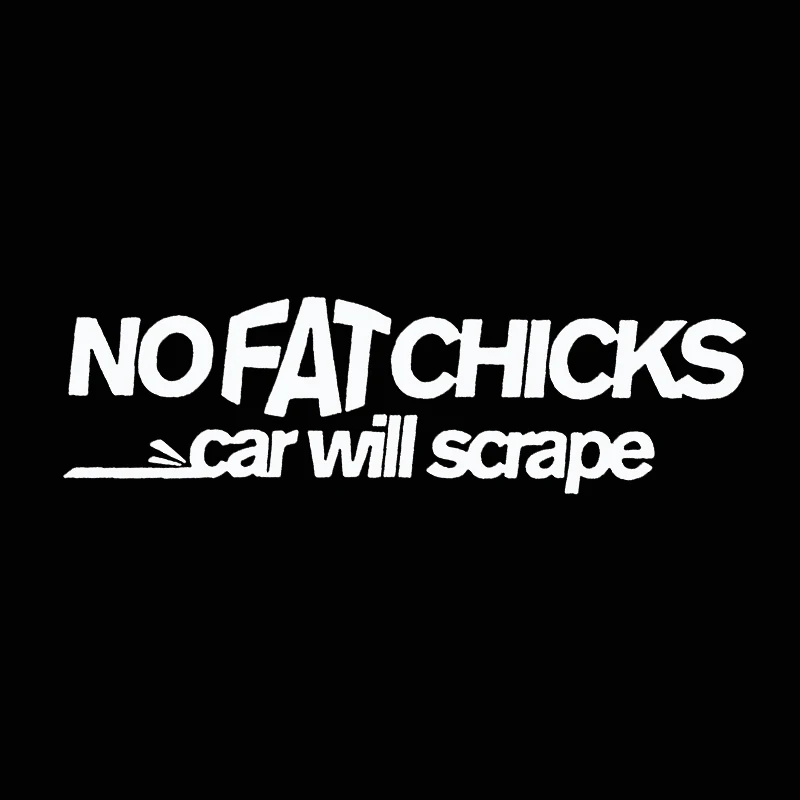 19*5.4cm No Fat Chicken Is Car Will Scrape Rear Window Car Sticker Brief Literary Body Decals 19*5.4cm No Fat Chicken Is Car Will Scrape Rear Window Car Sticker Brief Literary Body Decals