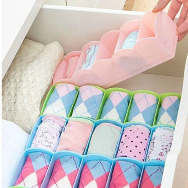

Convenient Underwear Socks Storage Box Colorful Plastic Multiduty Tiny Things Storage Box Drawer Desk Bed Cabinet