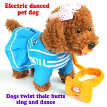 USB Перезаряжаемый 33 см робот Собака Пение Танцы электронная собака игрушки для детей поводок собака под названием электрическая музыка интерактивный