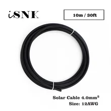 10 м 30ft x 12AWG 4mm2 черный Цвет положительным провод с ПВХ-изоляцией Фотоэлектрические электрические MC4 соединительные кабели коннектор для солнечной панели