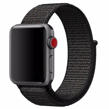 

WA254 Nylon Sport Loop with Hook and Loop Fastener Adjustable Closure Wrist Strap Replacment Band for iwatch Apple Watch