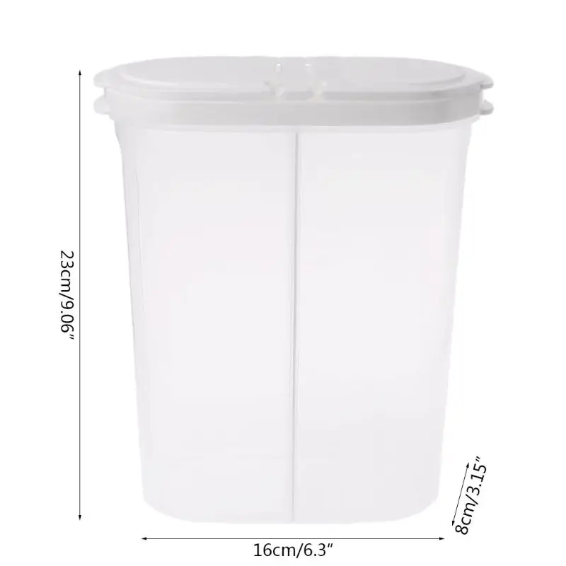 2.6L Plastic Kitchen Food Cereal Grain Bean Rice Snack Storage Container Box Case Dispenser