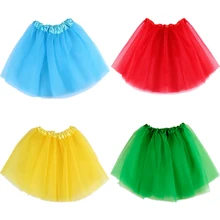 Очаровательная юбка для маленьких девочек прозрачная трехслойная вязаная детская юбки 16 карамельных цветов бальное платье для девочек юбки пачки для девочек детская одежда