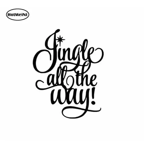 

HotMeiNi Jingle all the way christmas xmas car stickers car window Vinyl decal ornament Waterproof Black/Sliver 13cm*13cm
