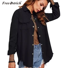 Женские куртки Ostrich, весна-осень, повседневные куртки с длинным рукавом и отложным воротником, верхняя одежда, женские куртки, пальто N30