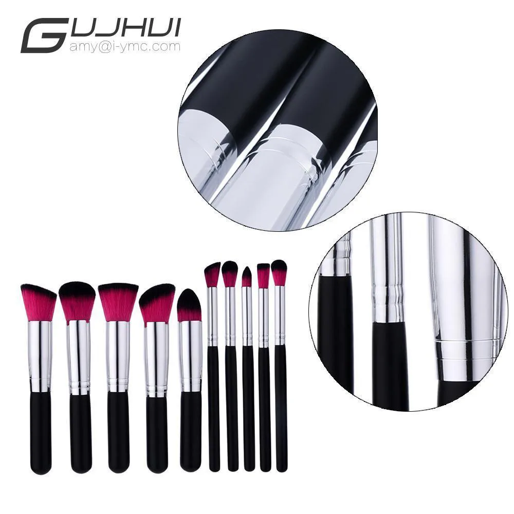GUJHUI Makeup Brush 10PCS Make Up Foundation Eyebrow Eyeliner Blush Cosmetic Concealer Brushes Cosmetic Concealer Brushes Nylon