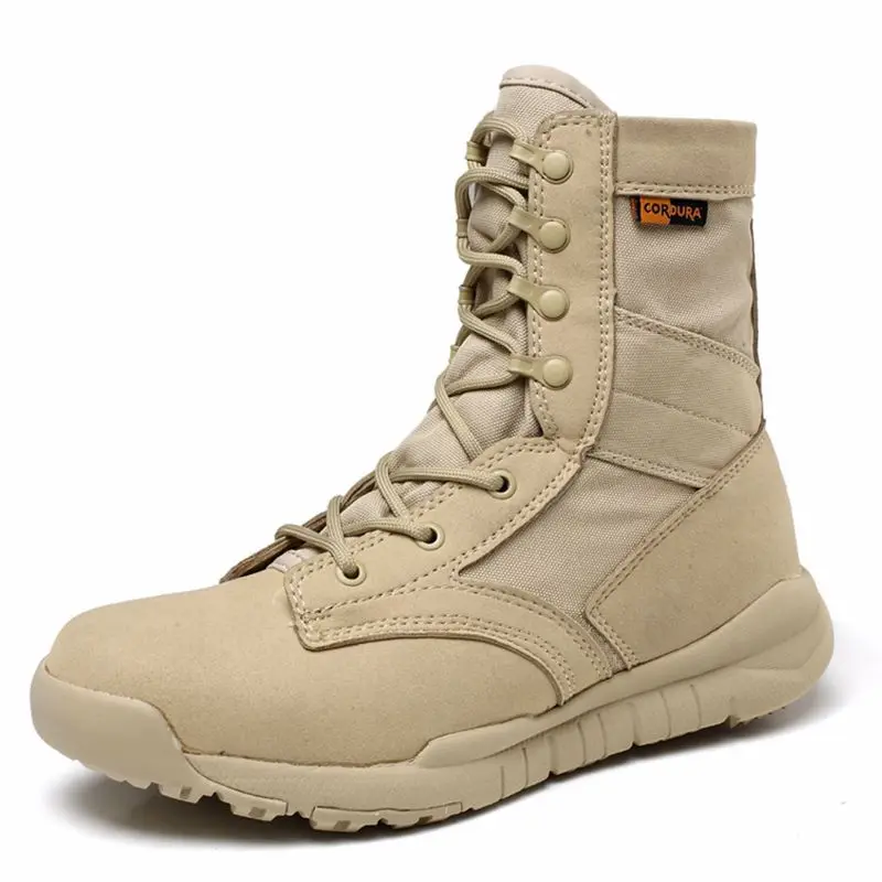 

High Quality 2019 outdoor desert Ultra-light summer combat boots Men army Marine boots breathable tactical boots hiking shoes