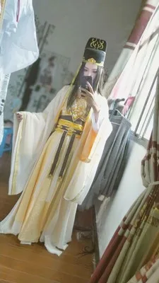 Аниме «Mo Dao Zu Shi Jin Guangyao»; карнавальный костюм; гроссмейстер демонического культивирования; полный комплект; парик; обувь; меч; шляпа