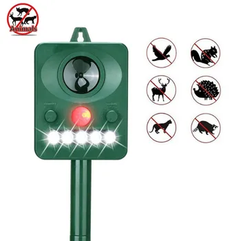 

Solar animal drive ultrasonic infrared light flash drive Pet dog cat ultrasonic multi-function bird repeller Garden