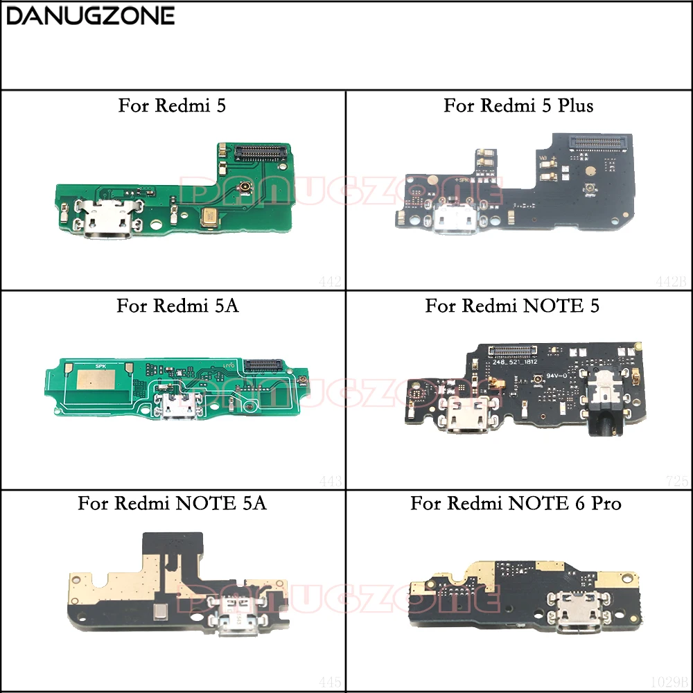 

USB Charging Port Dock Plug Jack Connector Charge Board Flex Cable For Xiaomi Redmi NOTE 5A 6 5 Pro 5PRO / Redmi 5 Plus