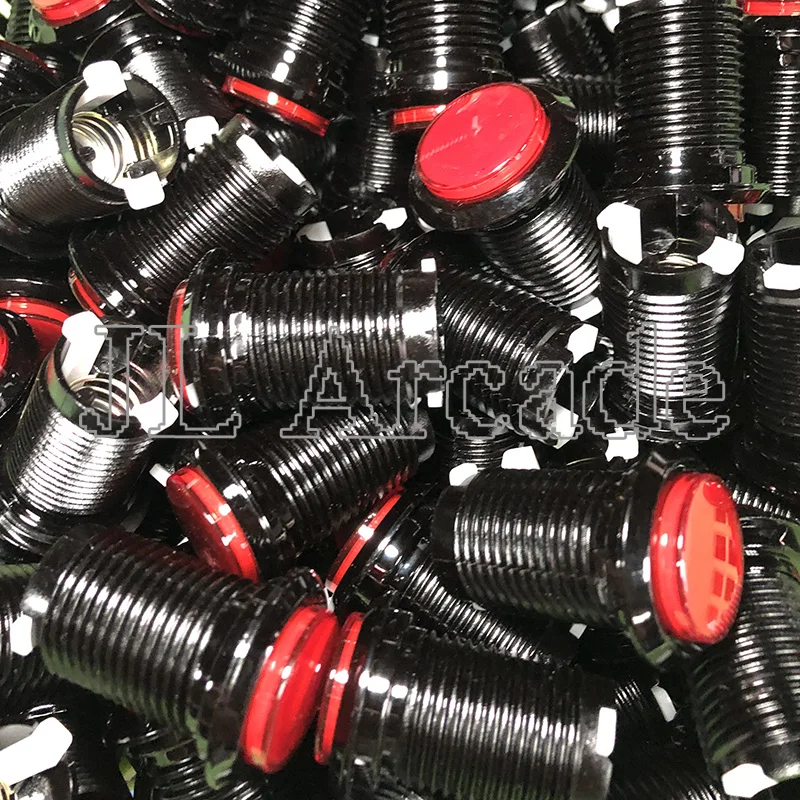 

LED Push Button 12V 28mm mouting hole Illuminated LED Light Arcade Push Button microswitch black edge 5 Colors