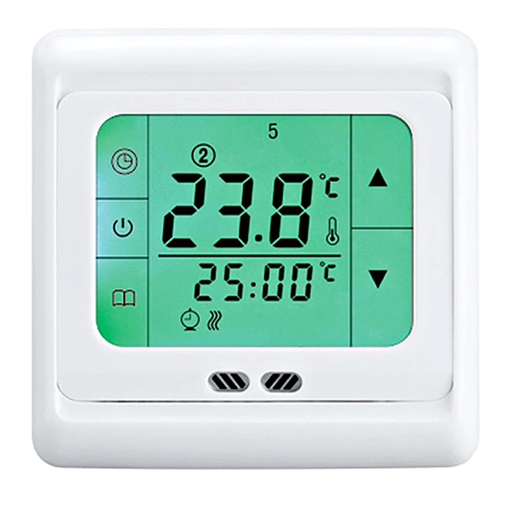 

Floureon 16A Touch Screen Thermostat Regulator Weekly Programmable Room Floor Heating Thermostat Home Temperature Controller