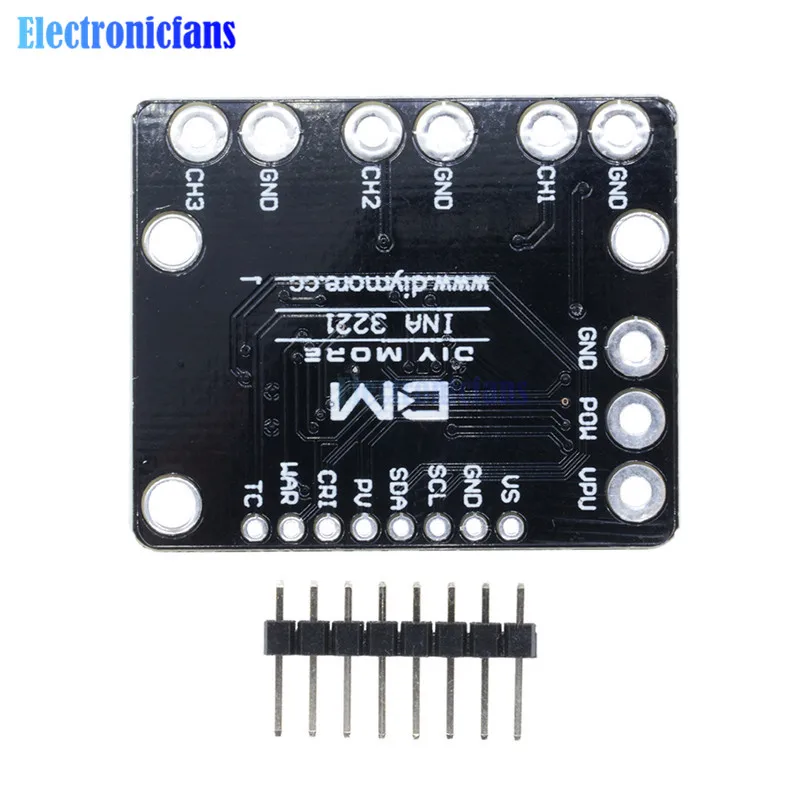 Трехканальный шунт I2C SMBUS INA3221 источник питания монитор напряжения сенсорный