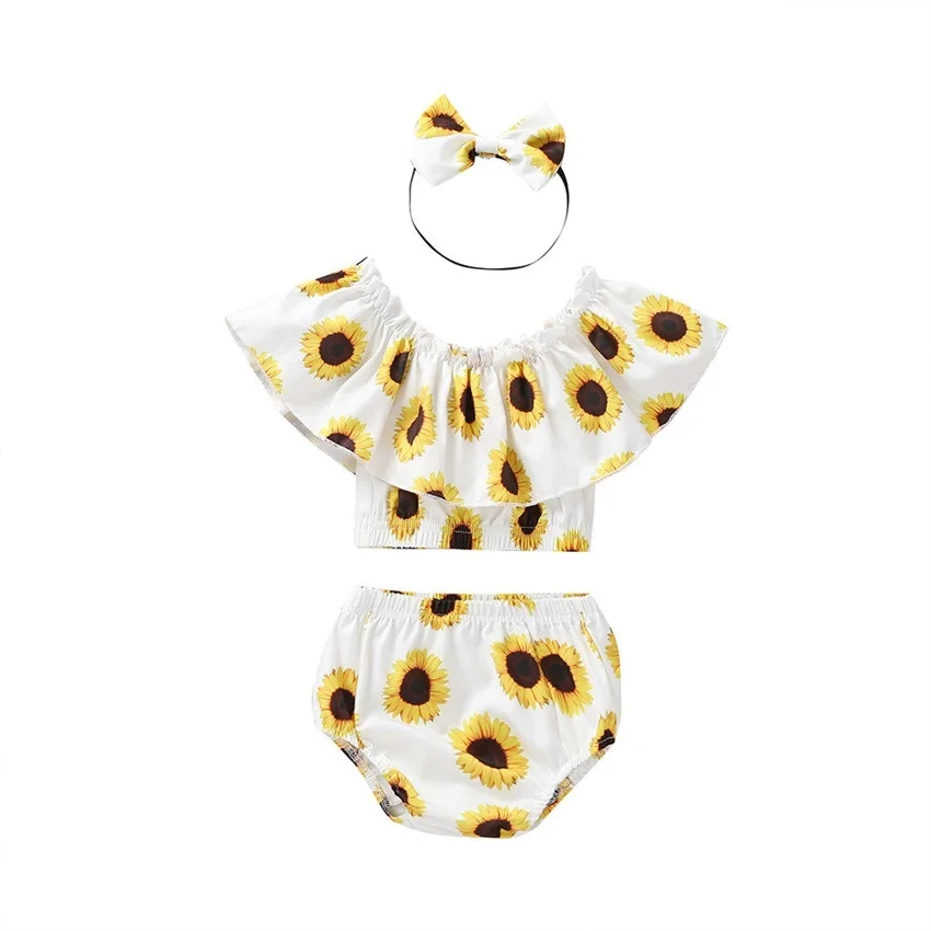 

COSPOT Baby Girls Swimsuit Bebes Girls 3 piece Swimwear Floral Bikini Sets Headband Girls Swim Suits Swim Wear 2019 New 25