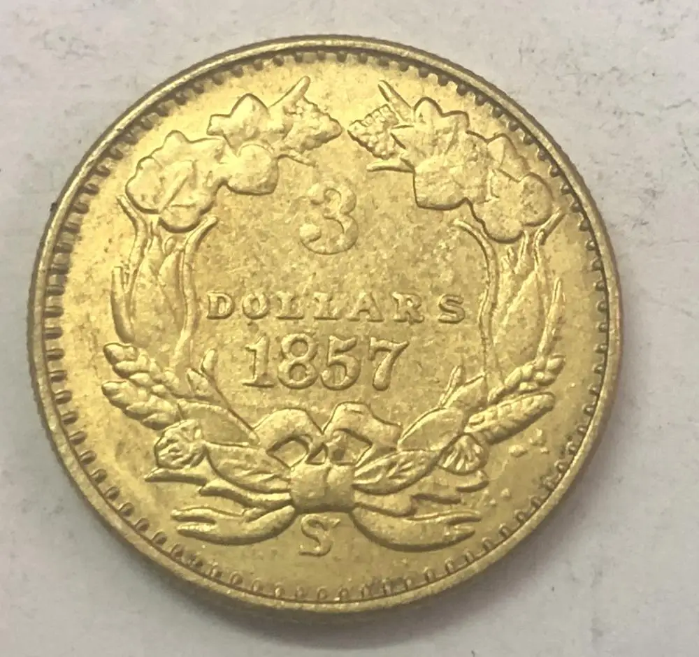 (1857 1858 1859) United States $3 Three Dollar | Дом и сад