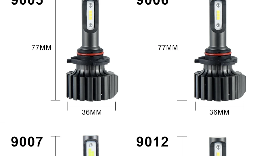 Foxcncar H7 H4 LED Car headlight Bulb H1 H11 H8 H9 9004 HB3 mini Lamp 9005 HB3 9006 ZES Chip 24V 12000lm 72W 6500K 12V Auto Lamp (14)