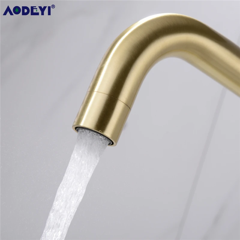  Kitchen Faucet Brass 360 Degree Hot And Cold Kitchen Water Tap Mixer Dual Sink Rotation With Aerato - 32981138814