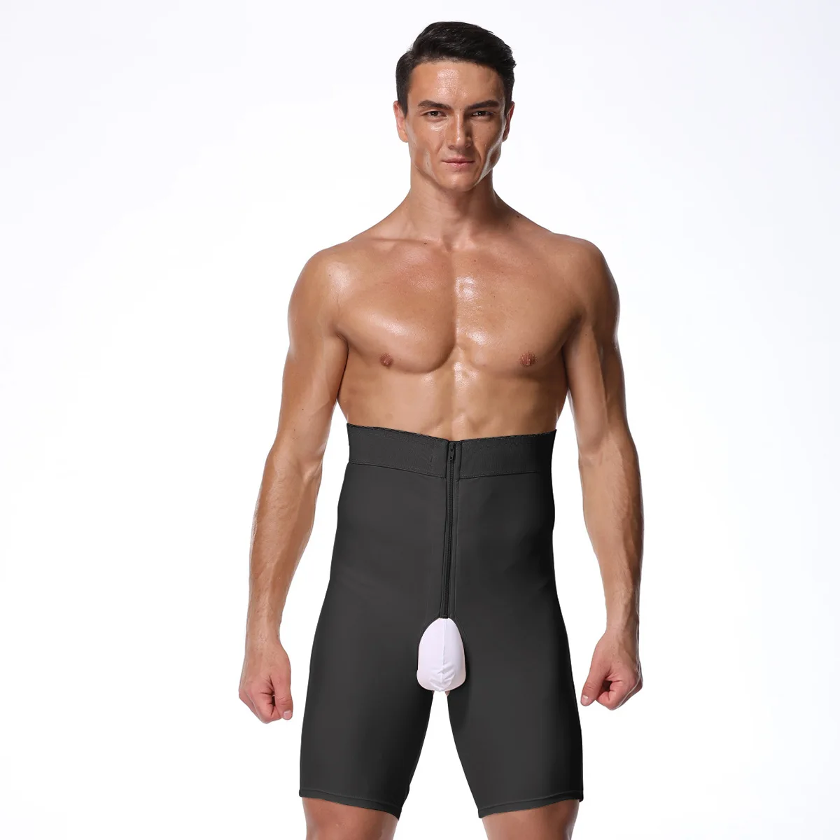 PRAYGER Men Compression Short Waist Trainer Male Body Shaper Silm