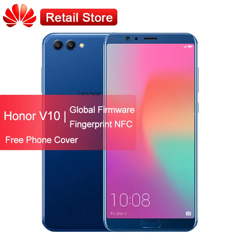 Глобальный huawei Honor вид V10 6G RAM 64G ROM Мобильного телефона Kirin 970 Octa Core 5 99 '񟯠x1080 2