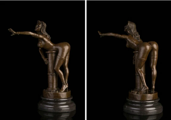

Art Deco Sculpture Sexy Beautiful Naked Woman Bronze Statue decoration bronze factory outlets