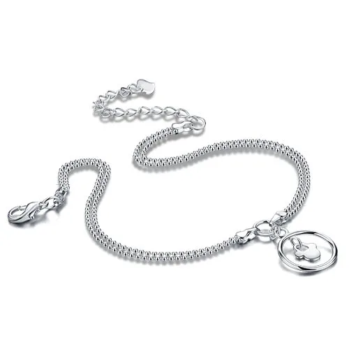 New arrival women 925 pure silver anklet Popular jewelry Contracted fashion High quality 925Sterling silver