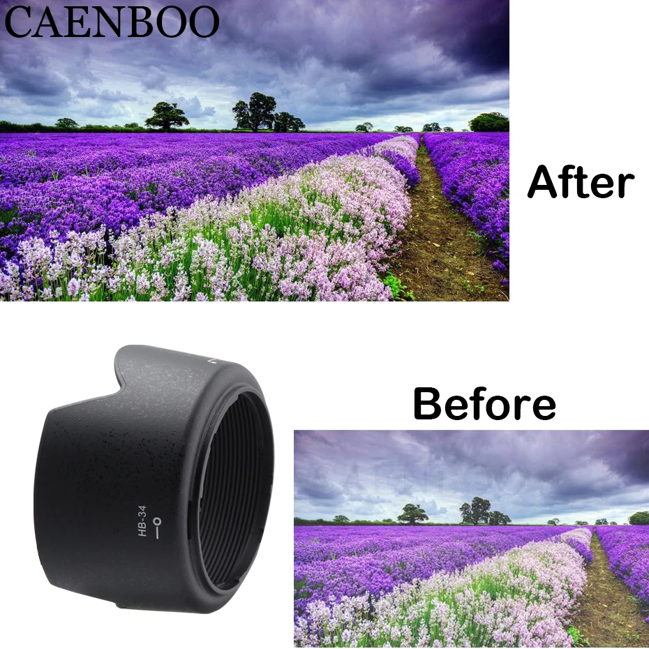 CAENBOO HB 34 бленда HB34 Реверсивный 52 мм аксессуары для объектива Замена Nikon AF S DX 55 200 f/4