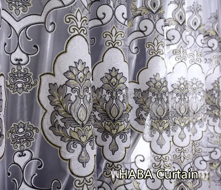 Europe White Draperies And Sheer Curtains For Living Room