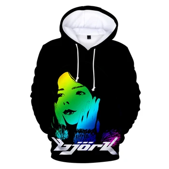 

Famous singer Bjork 3D Hoodie Men's Kpop Harajuku Long Sleeve High Quality Hooded Sweatshirt Bjork Print streetwear