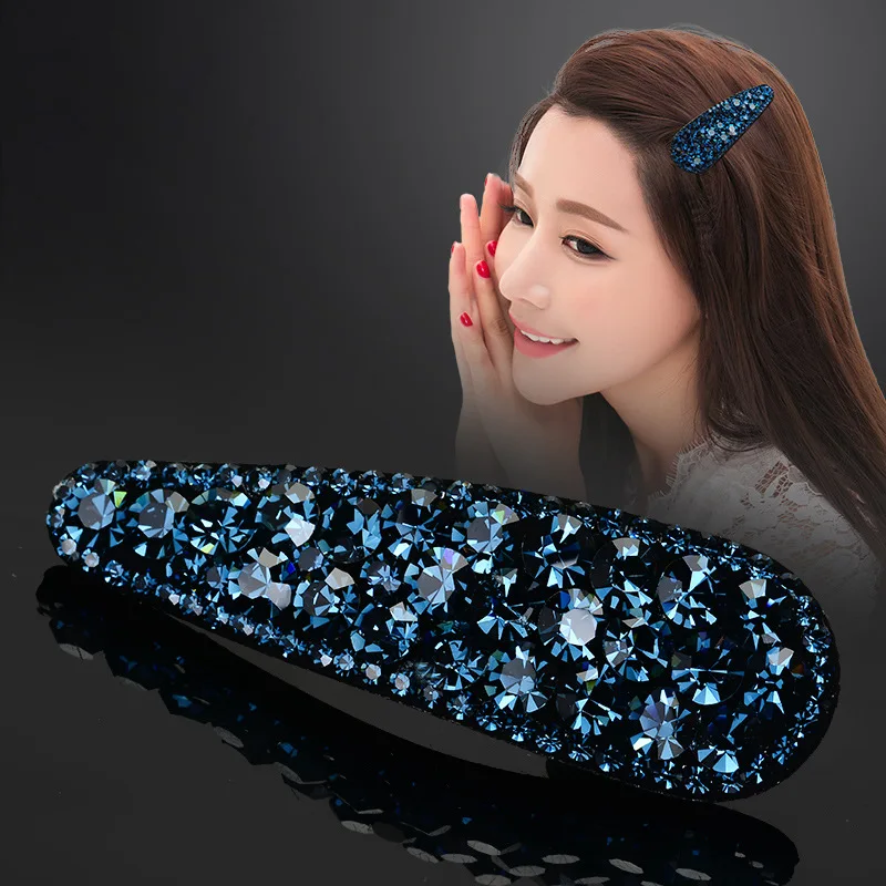 

Fashion Women High grade boutique Korean rhinestone side clip word clip Barrette hair accessories