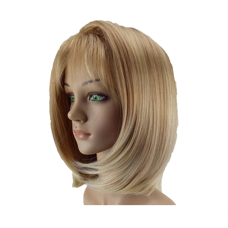 HAIRJOY Женские синтетические волосы парик Боб Прическа средняя часть челка короткие прямые блонд черный коричневый 4 цвета доступны