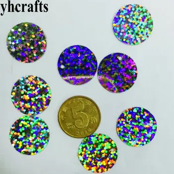 

25gram/Lot. 20mm laser round with hole sequins Craft material Kindergarten crafts Creative activity items Make your own OEM