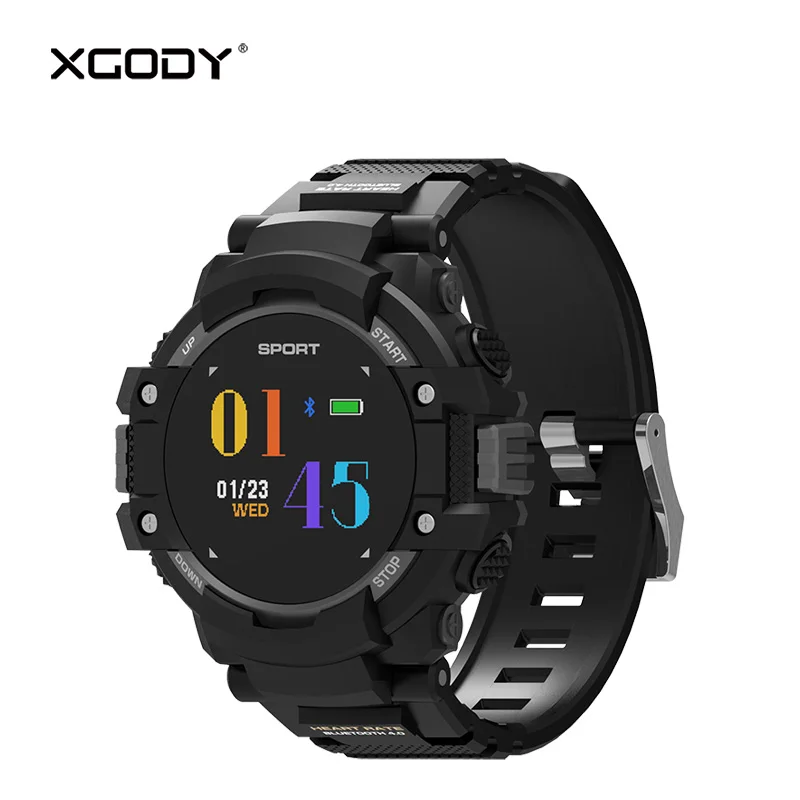 

Origional XGODY F7 Outdoor Sport Smart Wrist Watch for iOS Android Pedometer Heart Rate Monitor GPS Tracker Waterproof Reloj BT
