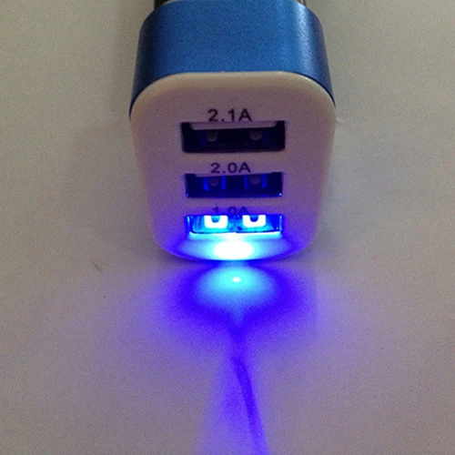 3 порта USB Универсальный светодиодный индикатор быстрой зарядки для iPhone samsung ABS