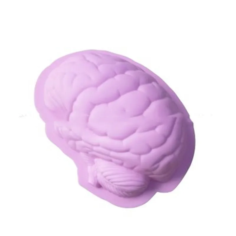 Bakery Accessories Funny Spoof Creative Diy Brain Mold Silicone Baking Dish Brain Cake Mold Manual Decorating Baking Utensils