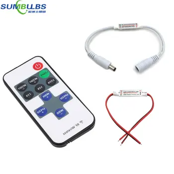 

DC 5-24V LED Strip Light Lamp Bulb Dimmer Remote Controller Switch 12V 24V Driver Plug Adapter LED Lighting Single Color Control