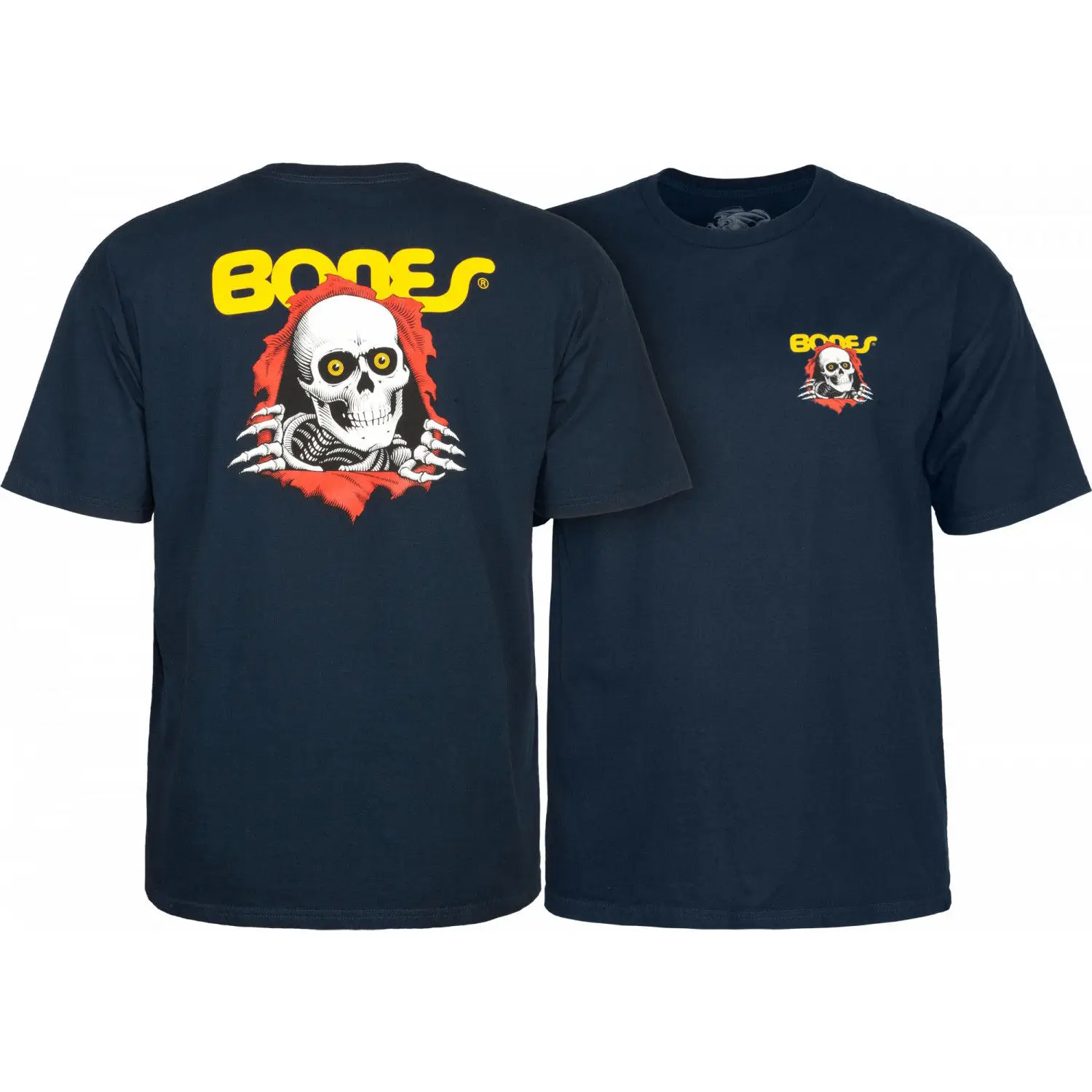 Powell Peralta Skateboard Shirt Ripper Navy Mens T Shirt Summer O Neck