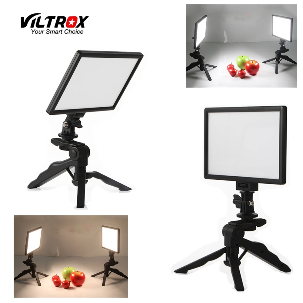 

2x Viltrox L116T Video Studio LED Camera Light LCD Bi-Color Dimmable + 2x Folding Handheld Tripod Stand + 2x AC Power Adapter