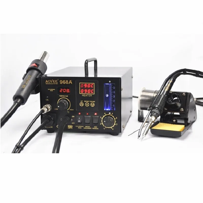Паяльная станция AOYUE 220 В AOYUE968 968 AOYUE968A + 968A AOUYE Ремонтная система SMD паяльник |
