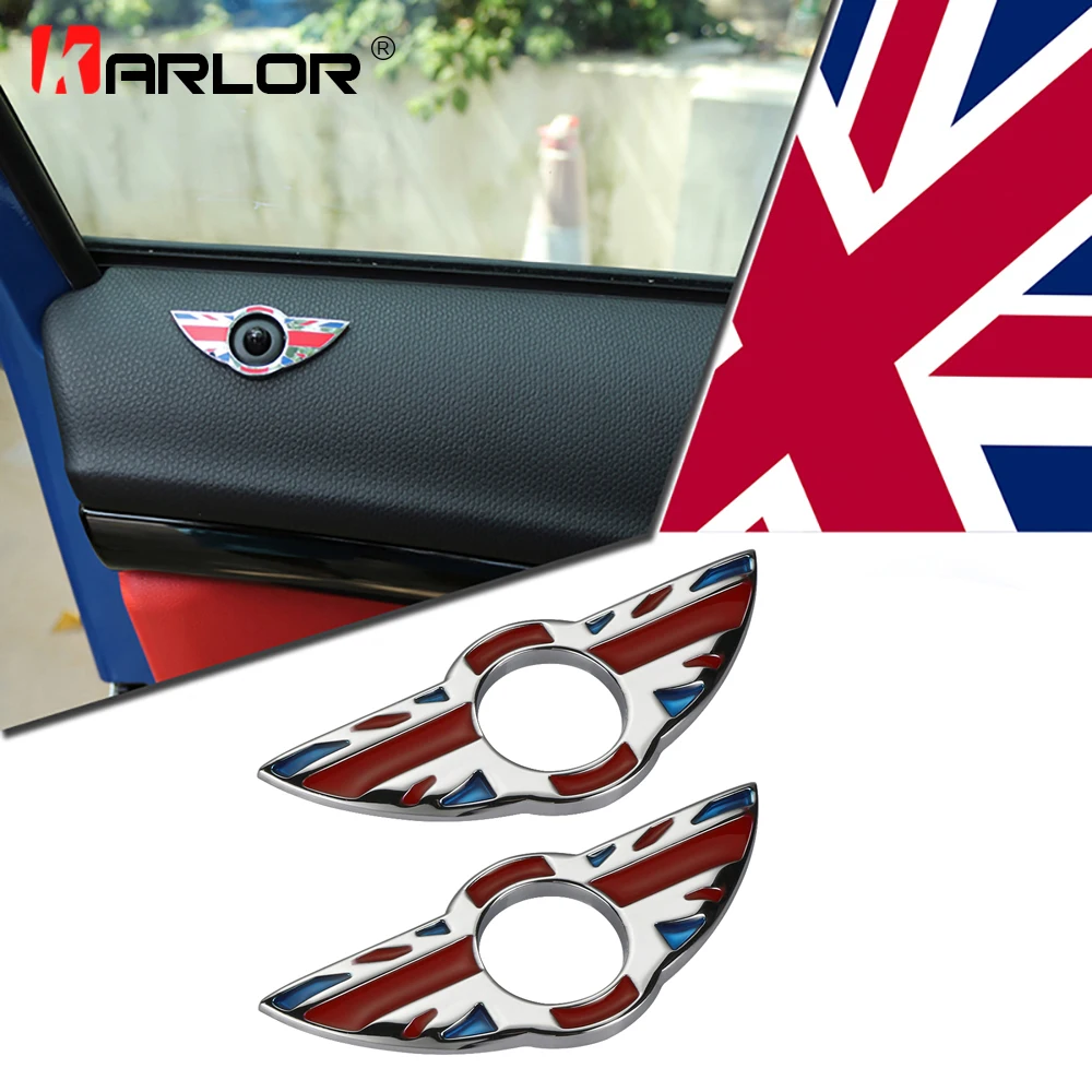 

2pcs/set for mini cooper interior window pin protect accessories Zinc Alloy sticker for mini countryman paceman R60 R61